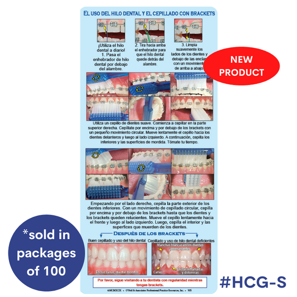Flossing and Brushing With Braces in Spanish O'Neil Practice Resources